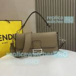 Replica Fend--i Baguette Khaki Green Crossbody Bag Medium Size